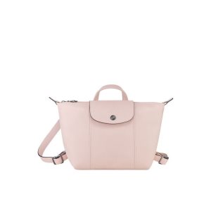 Plecaki Longchamp Skórzane Różowe | 1836-DQNSK