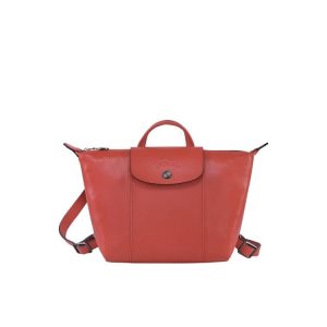 Plecaki Longchamp Terracotta Skórzane Pomarańczowe | 4163-EYRJH