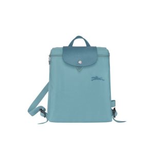 Plecaki Longchamp Thunderstorm Recycled canvas Niebieskie | 2374-JCGNO