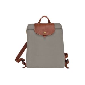 Plecaki Longchamp Turtledove Recycled canvas Szare | 7862-CXGWI