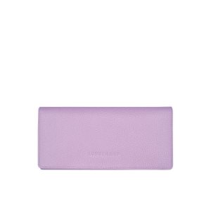 Portfele Longchamp Long Continental Skórzane Fioletowe | 4025-IOPYE