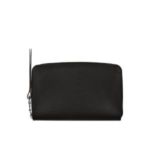 Portfele Longchamp Płócienne Czarne | 8501-DMFEO