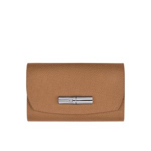 Portfele Longchamp Skórzane Beżowe | 2748-KQGBL