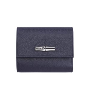 Portfele Longchamp Skórzane Granatowe | 7023-ABDCF