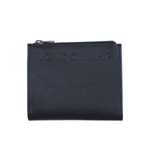 Portfele Longchamp Skórzane Niebieskie | 3864-VZNFP