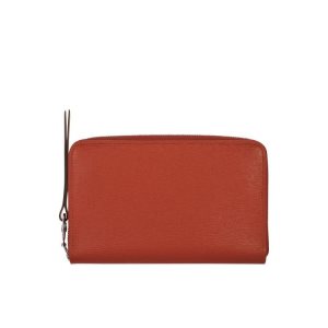 Portfele Longchamp Terracotta Płócienne Pomarańczowe | 0728-FAEHK