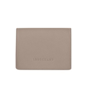 Portfele Longchamp Turtledove Skórzane Szare | 2436-XAOME