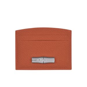 Posiadacz Karty Longchamp Card Skórzane Ciemny Czerwone | 2791-AYWFG