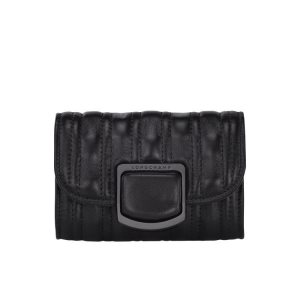 Posiadacz Karty Longchamp Card Skórzane Czarne | 3059-ILQZN