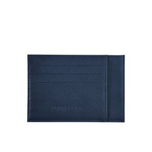 Posiadacz Karty Longchamp Card Skórzane Granatowe | 4270-OHAEK