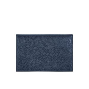 Posiadacz Karty Longchamp Card Skórzane Granatowe | 5206-HWPEL