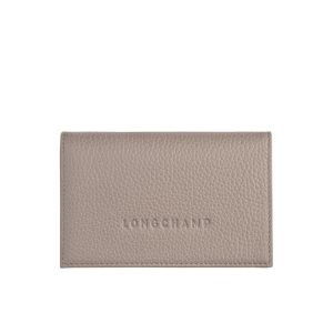 Posiadacz Karty Longchamp Card Turtledove Skórzane Szare | 2304-SBLCX