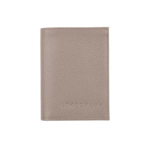 Posiadacz Karty Longchamp Card Turtledove Skórzane Szare | 9026-UZOFV