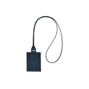 Posiadacz Karty Longchamp Card With Necklace Skórzane Granatowe | 9230-POKVI