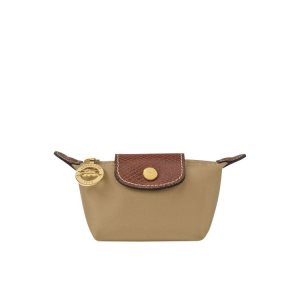 Posiadacz Karty Longchamp Desert Recycled canvas Khaki | 8016-FIZHE
