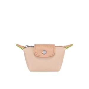 Posiadacz Karty Longchamp Flowers Recycled canvas Głęboka Różowe | 3905-JAFVN