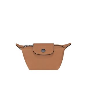 Posiadacz Karty Longchamp Hazelnut Skórzane Beżowe | 3624-ZUADN