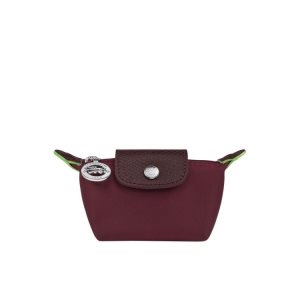 Posiadacz Karty Longchamp Recycled canvas Bordowe | 5104-ZIVBX