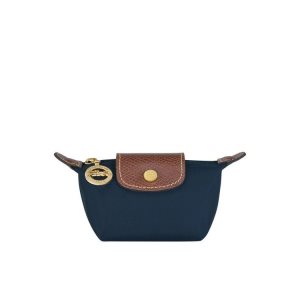 Posiadacz Karty Longchamp Recycled canvas Granatowe | 7648-KTHDG