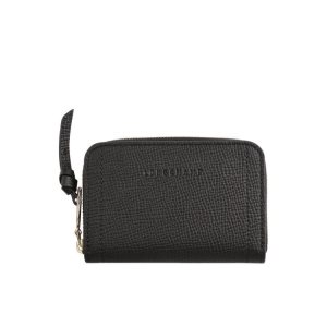 Posiadacz Karty Longchamp Skórzane Czarne | 2948-QDABT