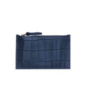 Posiadacz Karty Longchamp Skórzane Granatowe | 3256-MNUQI