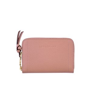 Posiadacz Karty Longchamp Skórzane Różowe | 7156-YEWZU
