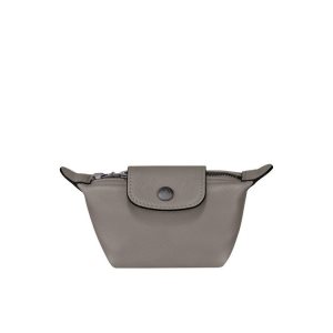 Posiadacz Karty Longchamp Turtledove Skórzane Szare | 5469-FJAQT