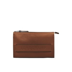 Pouches Longchamp High-tech Skórzane Brązowe | 5134-JGLTP