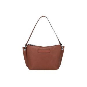 Pouches Longchamp Pouch Skórzane Brązowe | 4162-BVMES
