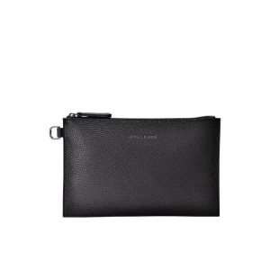 Pouches Longchamp Pouch Skórzane Czarne | 9251-NYTVG