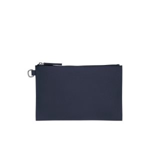 Pouches Longchamp Pouch Skórzane Granatowe | 4793-XGJLD