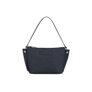 Pouches Longchamp Pouch Skórzane Niebieskie | 7091-HARYC