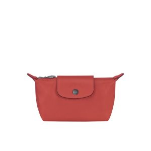 Pouches Longchamp Pouch Terracotta Skórzane Pomarańczowe | 7243-LETJI