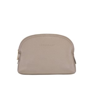Pouches Longchamp Pouch Turtledove Skórzane Szare | 7864-DCPMO