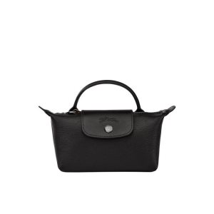 Pouches Longchamp Pouch With Płócienne Czarne | 0927-OAFZU
