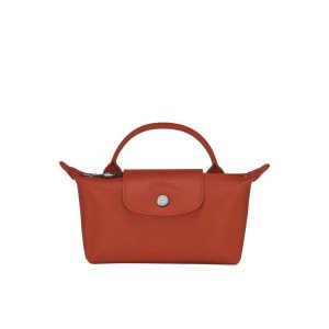 Pouches Longchamp Pouch With Terracotta Płócienne Pomarańczowe | 1486-VUXDE