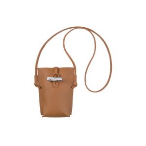 Pouches Longchamp With Koronkowe Skórzane Beżowe | 3845-QCOPU