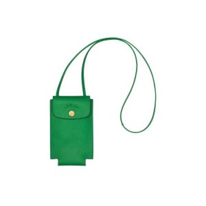 Pouches Longchamp With Koronkowe Skórzane Zielone | 5280-HBSFP