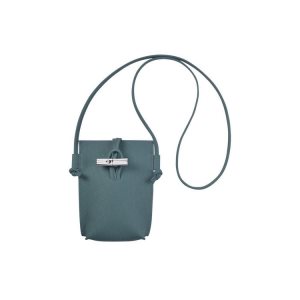 Pouches Longchamp With Koronkowe Thistle Skórzane Niebieskie | 2478-AXNWP