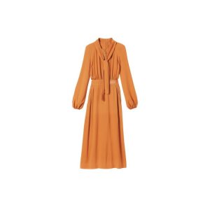 Spódnice Longchamp Saffron Wełna Pomarańczowe | 2789-AQWTU