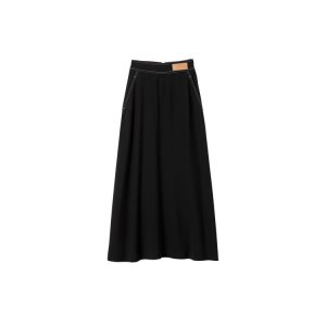 Spódnice Longchamp Wełna Czarne | 0956-SXEVL