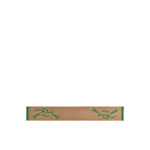 Szaliki Longchamp Desert Wełna Khaki | 4208-RGPJQ