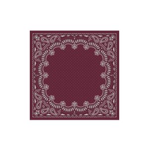 Szaliki Longchamp Scarf 50 Silk Bordowe | 0823-LNSXJ