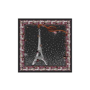 Szaliki Longchamp Scarf 50 Silk Czarne | 3891-HDGPM