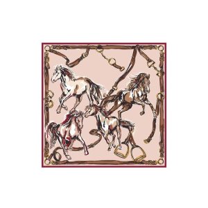Szaliki Longchamp Scarf 90 Powder Silk Różowe | 8194-FISMC