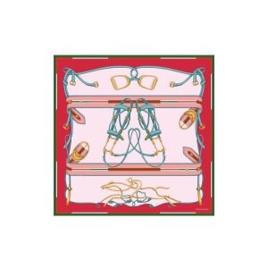 Szaliki Longchamp Scarf 90 Silk Pomarańczowe | 3204-GJBAZ