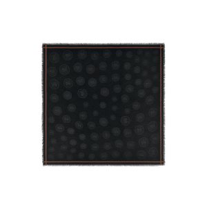 Szaliki Longchamp Shawl Bawełniane Czarne | 3714-INSUA