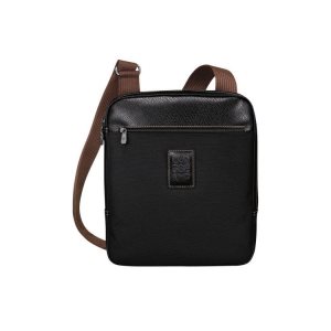 Torba Crossbody Longchamp L Płócienne Czarne | 1524-MENYI