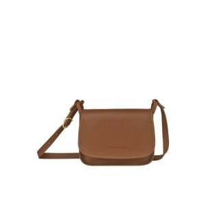 Torba Crossbody Longchamp M Caramel Skórzane Brązowe | 6825-DGWPH