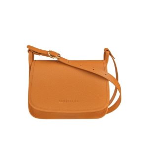 Torba Crossbody Longchamp M Saffron Skórzane Pomarańczowe | 7289-WAEDK